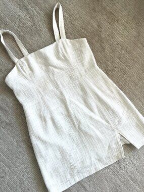 Abercrombie & Fitch - White Textured - Strap Dress - Size Large
